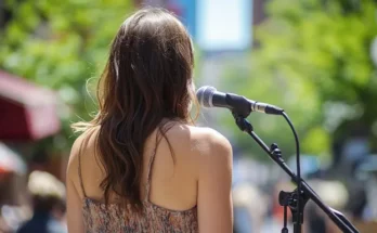 A woman standing near a mic | Source: AmoMama