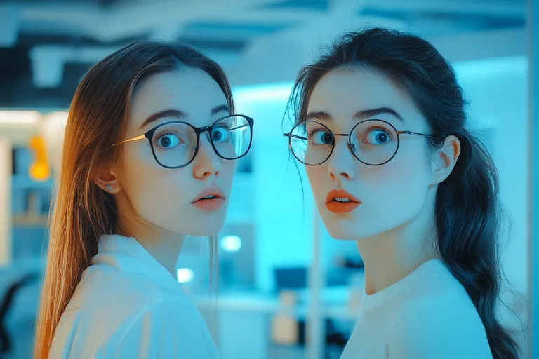 Two women standing in an office | Source: Midjourney