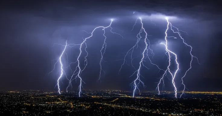 Lightning storm across the city | Source: Getty Images