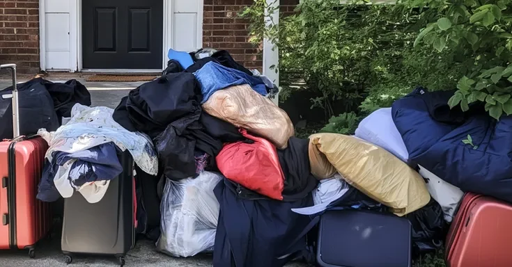 Luggage on the front yard | Source: Amomama