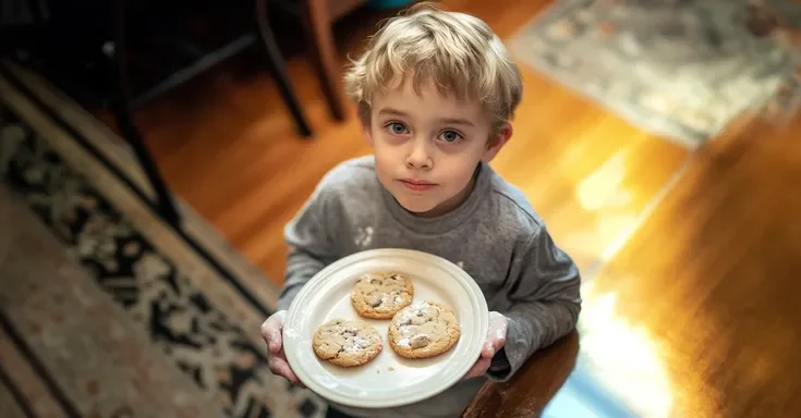 A boy with a plate of cookies | Source: Amomama