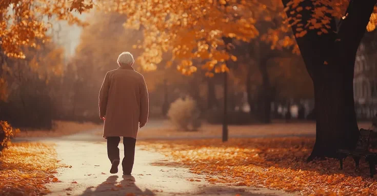 An old man in a park in autumn | Source: Midjourney