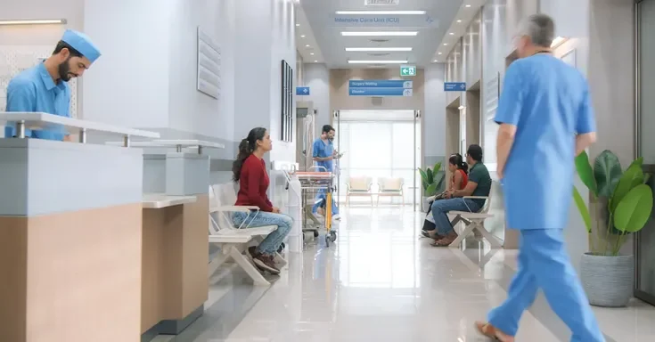 A woman sitting in a hospital | Source: Shutterstock