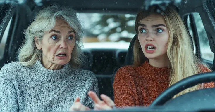 Middle-aged woman and young woman in car | Source: Midjourney