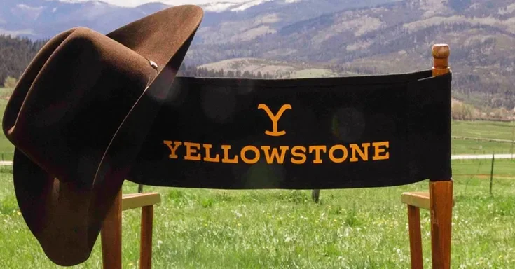 A "Yellowstone" cast chair on set. | Source: Instagram/yellowstone