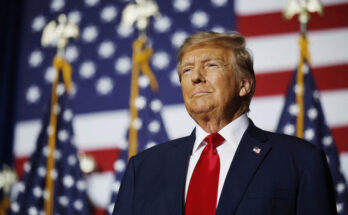 Former President Donald Trump at a caucus night event in Des Moines, Iowa, on Jan. 15.