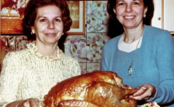 Two women with a turkey. | Source: Midjourney