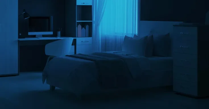 A bedroom at night | Source: Shutterstock