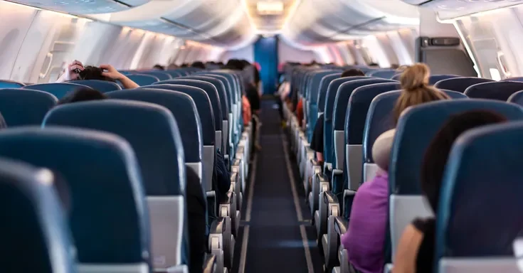 Passengers in a plane | Source: Midjourney