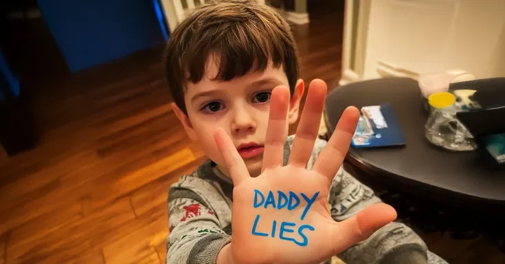 A boy with words written on his palm | Source: Amomama