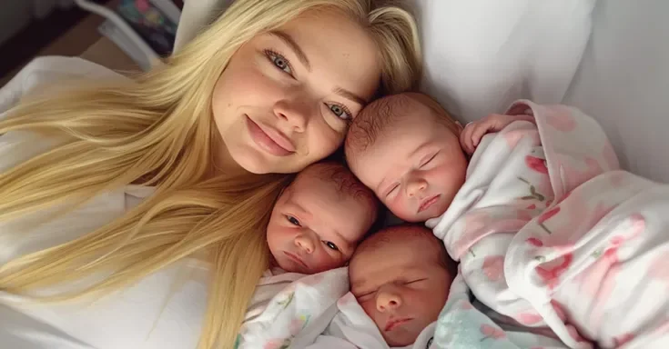 A woman with triplets | Source: Amomama