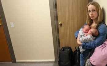 A woman holding newborn babies with luggage on hand | Source: Amomama