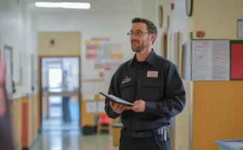 A man in glasses in school | Source: Midjourney