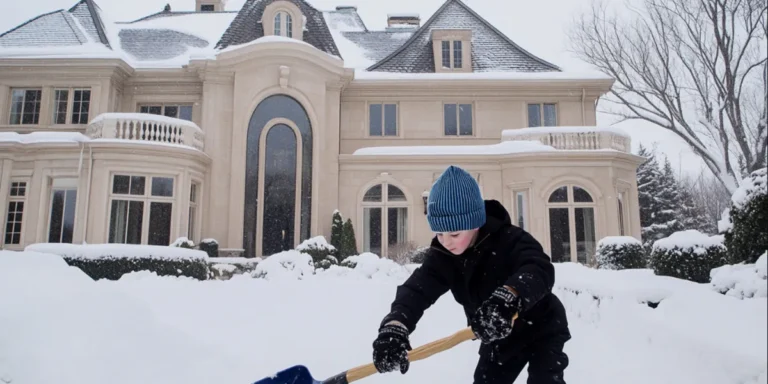 A boy shoveling snow | Source: Amomama