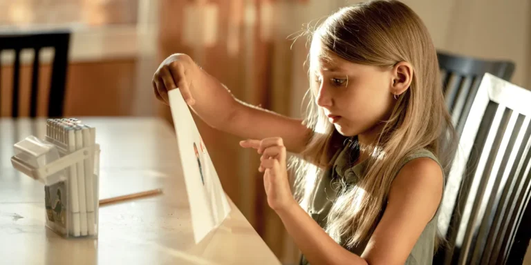 A girl holding a drawing | Source: Shutterstock