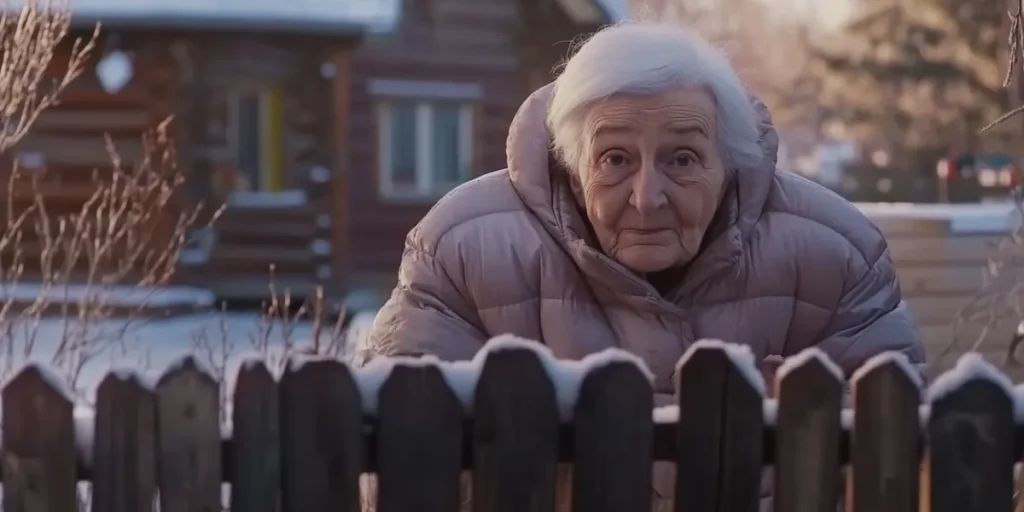 A sad older woman standing outside her house | Source: AmoMama