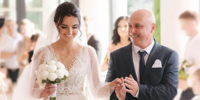 A man walking his daughter down the aisle | Source: Shutterstock