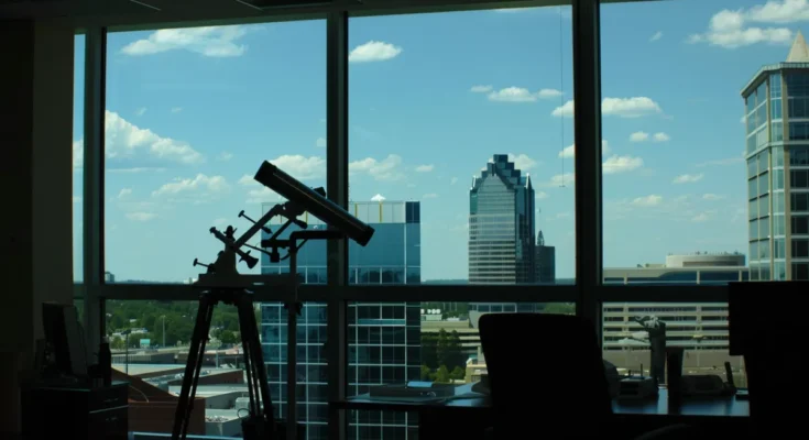 A telescope near the window | Source: Midjourney