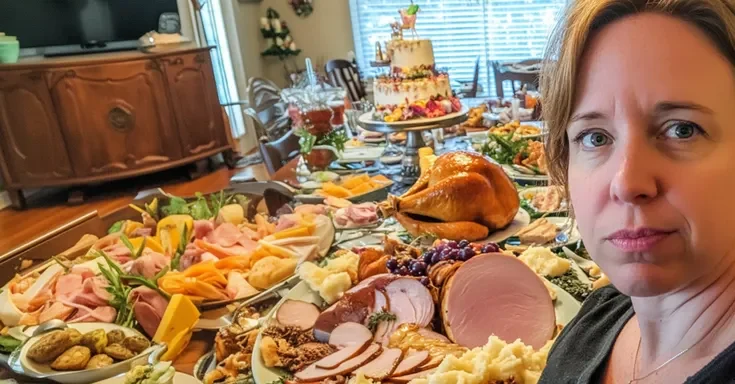 A woman standing near a table with food | Source: AmoMama