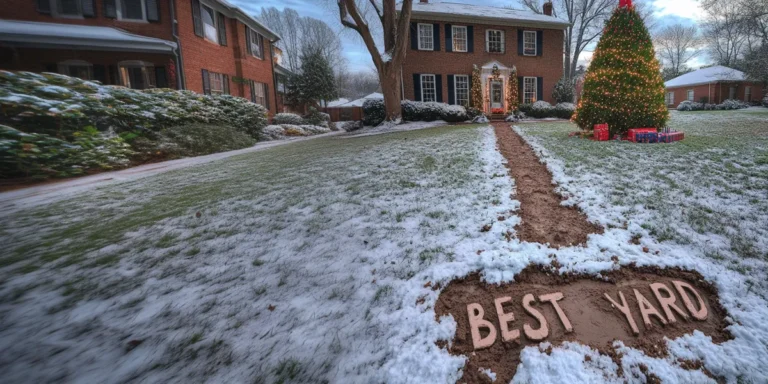 A muddy path on a snowy yard | Source: AmoMama