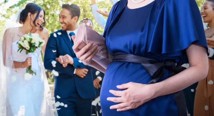 A pregnant woman at a wedding | Source: Shutterstock