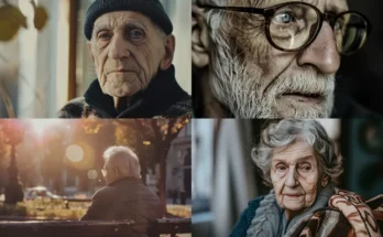 A collage of images of four elderly people | Source: Midjourney