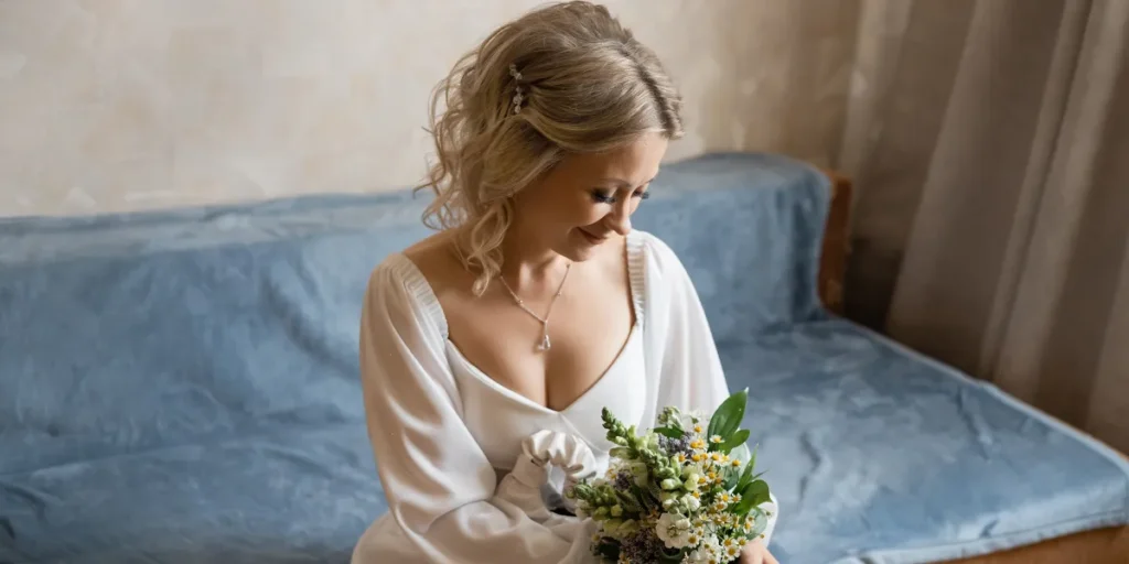 A mature woman wearing a wedding dress | Source: Shutterstock