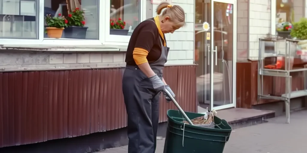 An elderly lady picking up trash in a neighborhood | Source: Amomama