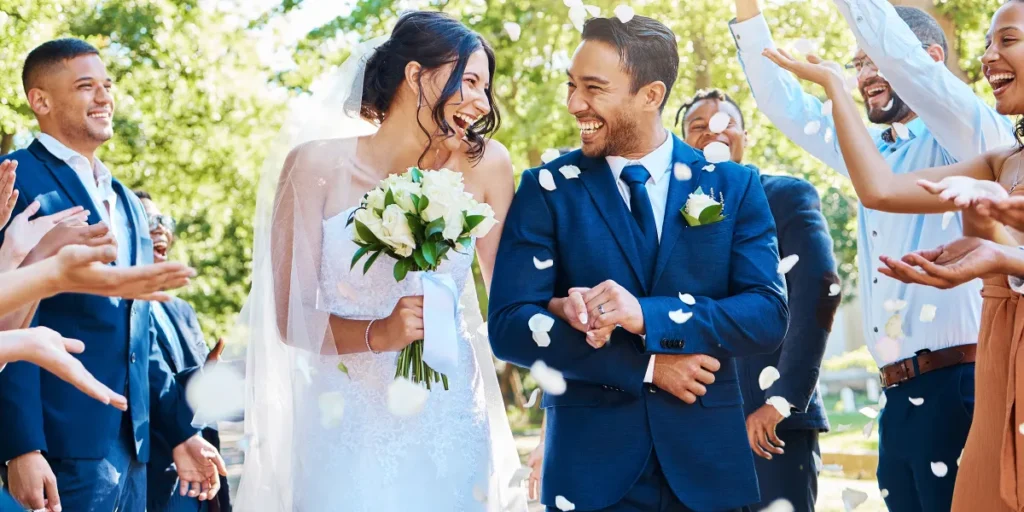 A happy couple on their wedding day | Source: Shutterstock