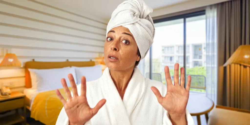 A woman in a hotel room | Source: Shutterstock