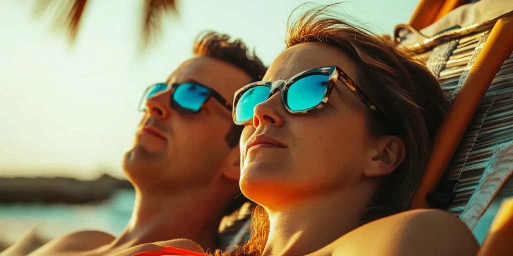 A couple on the beach | Source: Midjourney