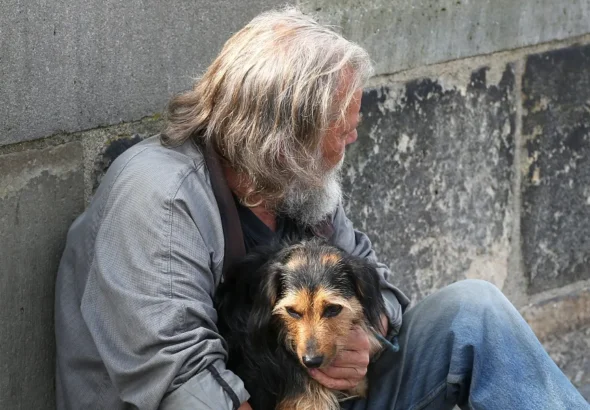 A man with a dog | Source: Shutterstock