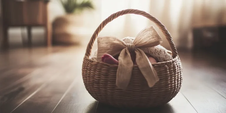 A baby in a basket. | Source: Midjourney